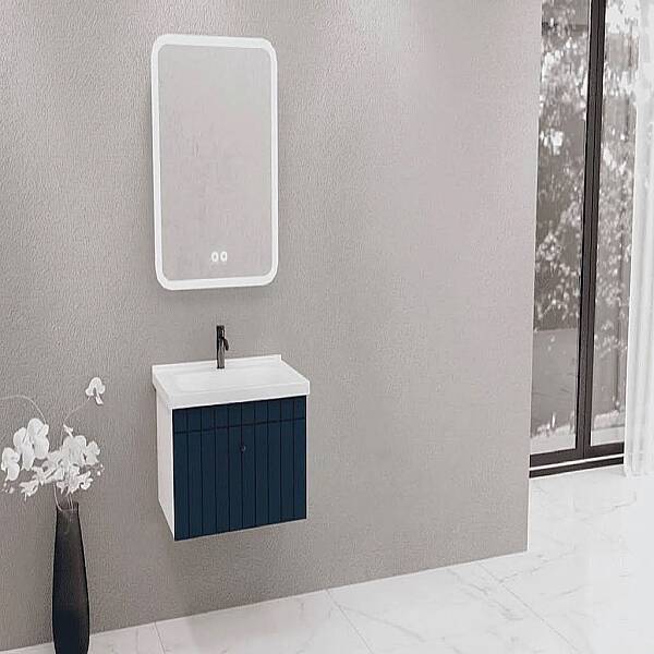 Aquanil Alice Banyo Dolabı Takımı 65 cm Mavi - 1