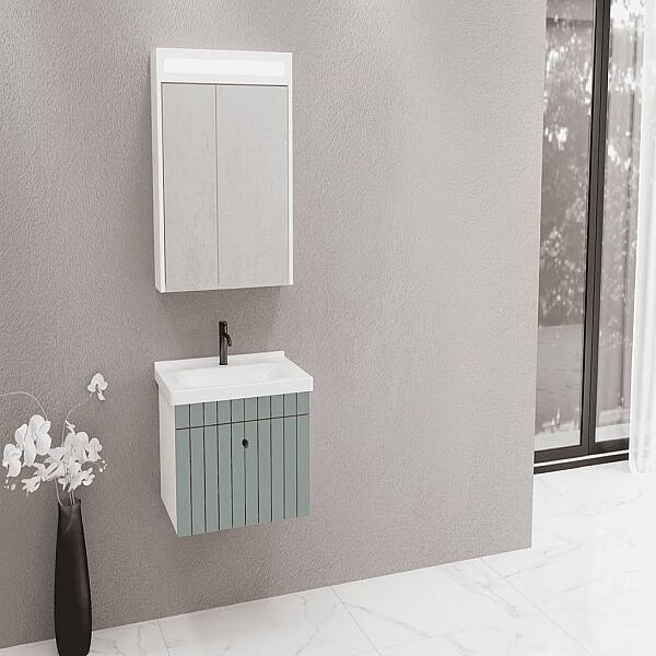 Aquanil Alice Banyo Dolabı Takımı 65 cm Yeşil - 1