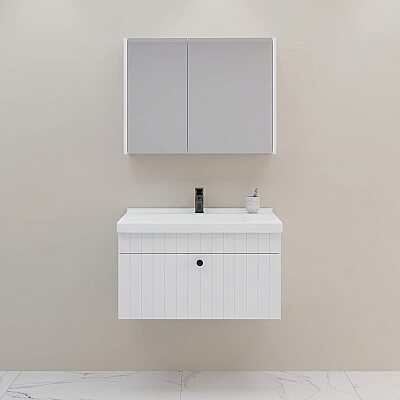 Aquanil Alice Banyo Dolabı Takımı 80 cm Beyaz - AQUANİL