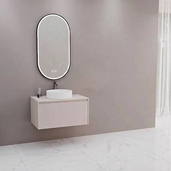 Aquanil Almonde Banyo Dolabı 80 cm Krem - 1