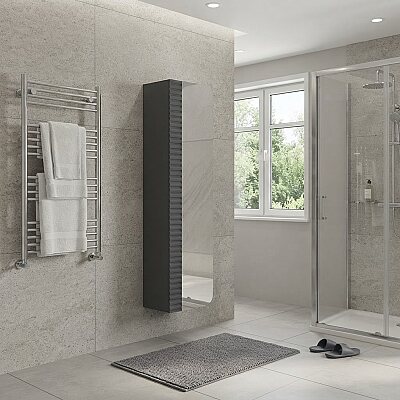 Aquanil Anemon Banyo Boy Dolabı 35 cm Antrasit - AQUANİL