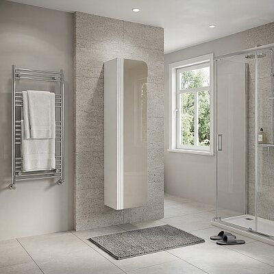 Aquanil Ardino Banyo Boy Dolabı 35cm Beyaz/Kayın - AQUANİL