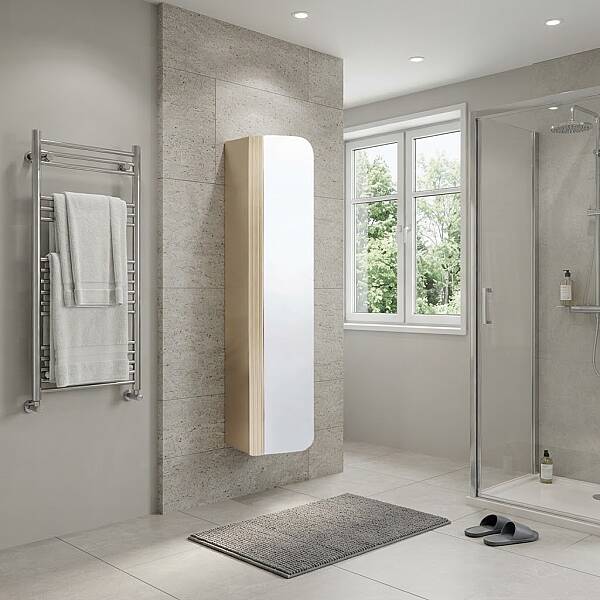 Aquanil Ardino Banyo Boy Dolabı 35cm Vizon/Kayın - 1