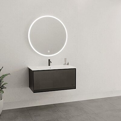 Aquanil Aston Banyo Dolap Takımı 80cm Siyah - AQUANİL