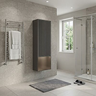 Aquanil Boneta Banyo Boy Dolabı 40cm Antrasit-Spectrum Rose - AQUANİL