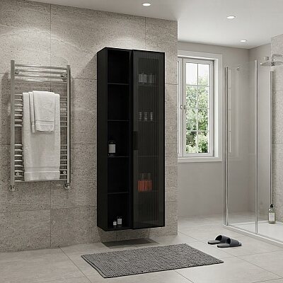 Aquanil Evora Banyo Boy Dolabı 54cm Siyah - AQUANİL