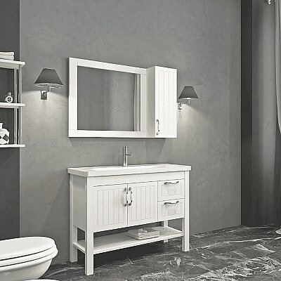 Aquanil Helen Banyo Dolap Takımı 100cm Beyaz - AQUANİL
