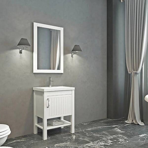 Aquanil Helen Banyo Dolap Takımı 65cm Beyaz - 1