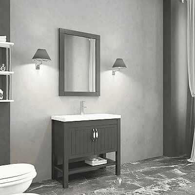 Aquanil Helen Banyo Dolap Takımı 80cm Antrasit - AQUANİL