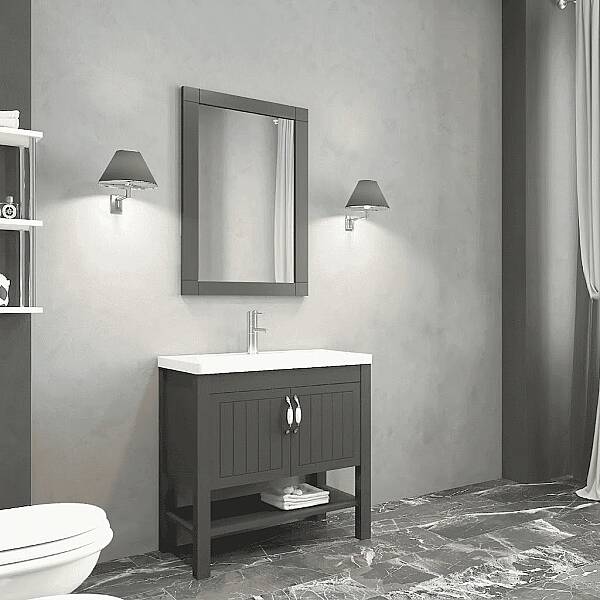 Aquanil Helen Banyo Dolap Takımı 80cm Antrasit - 1