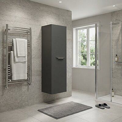 Aquanil Maria Banyo Boy Dolabı 40 cm Antrasit - AQUANİL