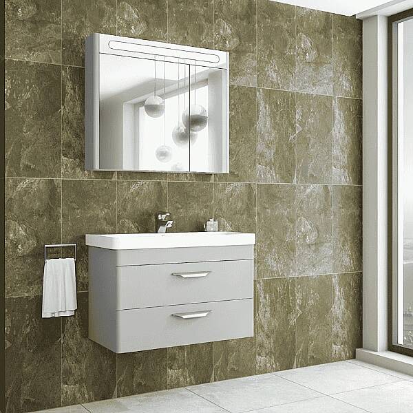 Aquanil Maria Banyo Dolap Takımı 80cm Gri - 1