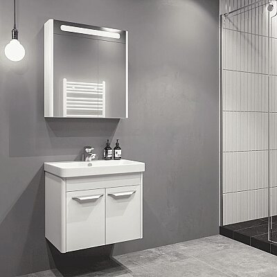 Aquanil Mauna Banyo Dolap Takımı 60cm Beyaz - AQUANİL