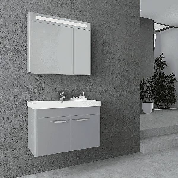 Aquanil Mauna Banyo Dolap Takımı 80cm Gri - 1