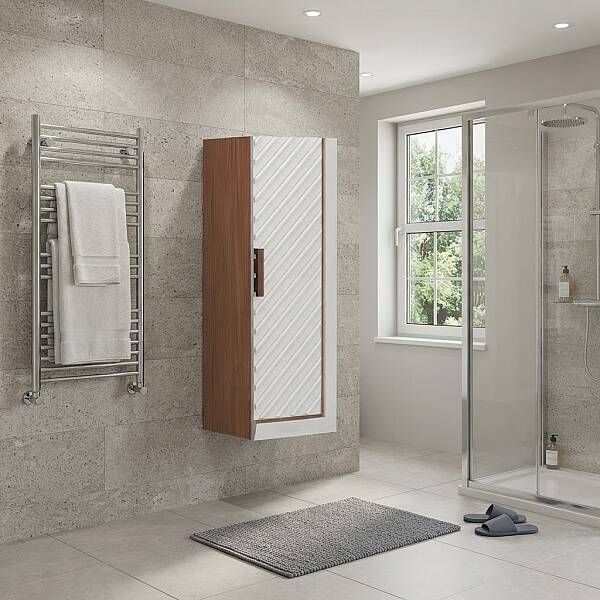 Aquanil Migella Banyo Boy Dolabı 30 cm Beyaz-Meşe - 1