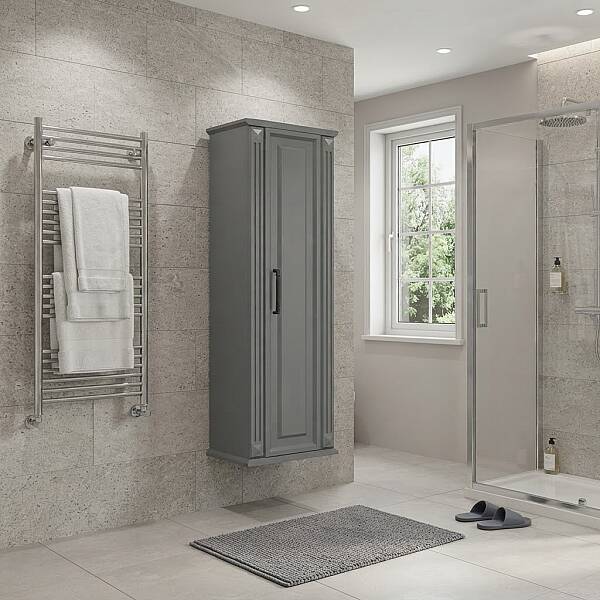 Aquanil Milano Banyo Boy Dolabı 43 cm Antrasit - 1