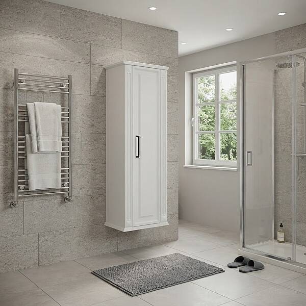 Aquanil Milano Banyo Boy Dolabı 43 cm Beyaz - 1