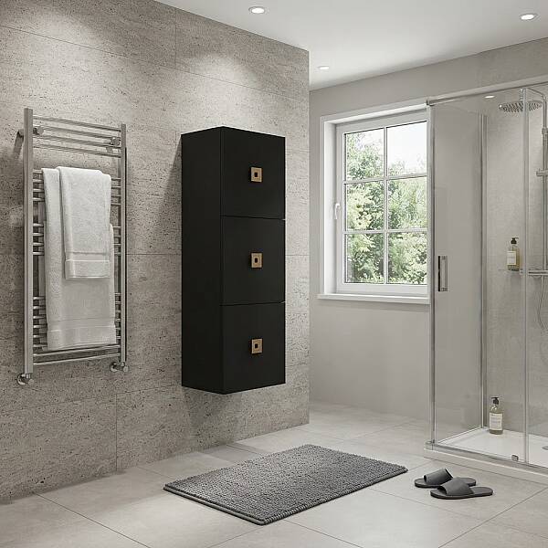 Aquanil Mostar Banyo Boy Dolabı 40 cm Siyah - 1