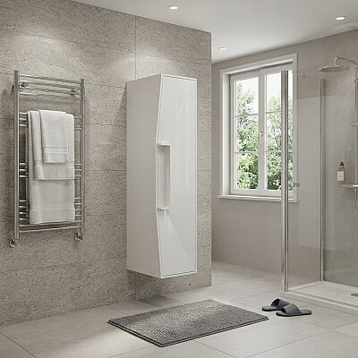 Aquanil Omente Banyo Boy Dolabı 25 cm Beyaz - AQUANİL