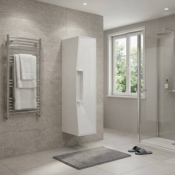 Aquanil Omente Banyo Boy Dolabı 25 cm Beyaz - 1