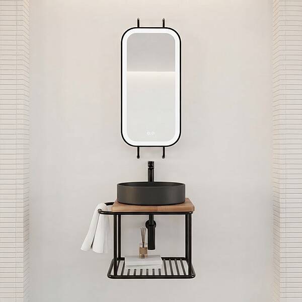 Aquanil Onika Banyo Dolabı Takımı 55 cm Siyah - 1