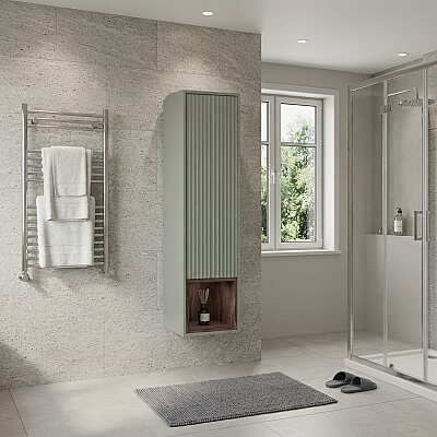 Aquanil Parma Banyo Boy Dolabı 36cm Nane Yeşili/Kaman Ceviz - AQUANİL