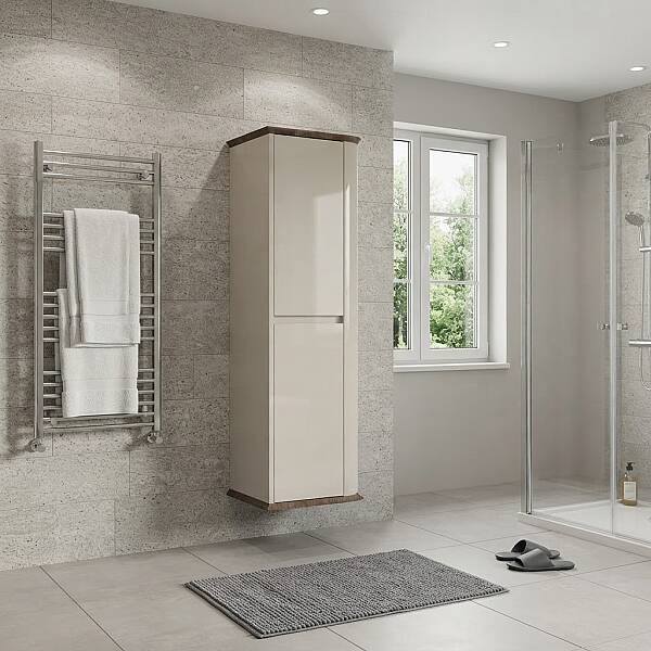 Aquanil Pier Banyo Boy Dolabı 44 cm Vizon-Kayın - 1