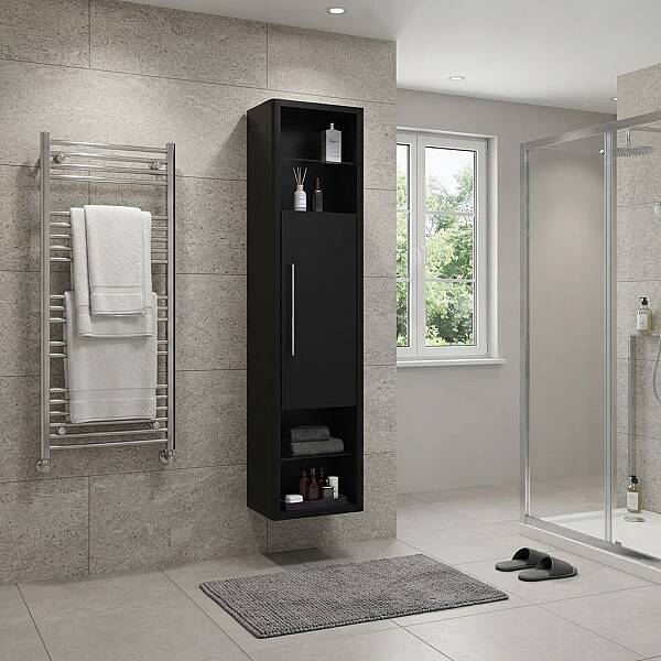 Aquanil Prestige Banyo Boy Dolabı 39 cm Siyah - 1