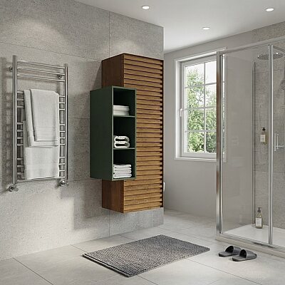 Aquanil Zelena Banyo Boy Dolabı 45 cm Meşe-Yeşil - 1