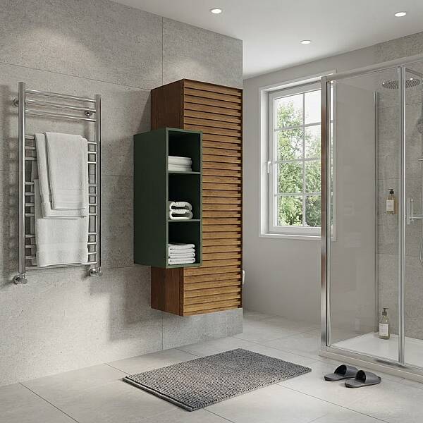 Aquanil Zelena Banyo Boy Dolabı 45 cm Meşe-Yeşil - 1