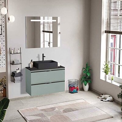 Badella Bathline Banyo Dolap Takımı 100cm Yeşil BATHLINE 55100 V52 - BADELLA
