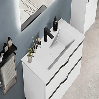 Badella Bathline Banyo Dolap Takımı 85cm Beyaz BATHLINE 5585 V51 - 2