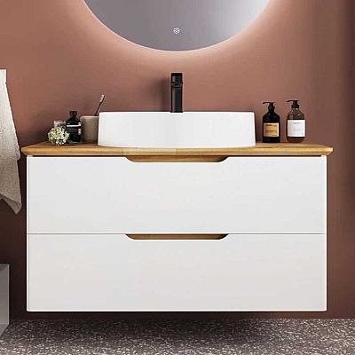 Badella Belen Banyo Dolap Takımı 100cm Beyaz BELEN 55100 V54 - 2
