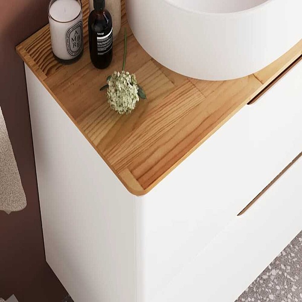 Badella Belen Banyo Dolap Takımı 100cm Beyaz BELEN 55100 V54 - 3
