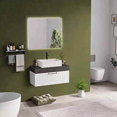 Badella Beta Banyo Dolap Takımı 100cm Beyaz BETA 28100 V51 - BADELLA