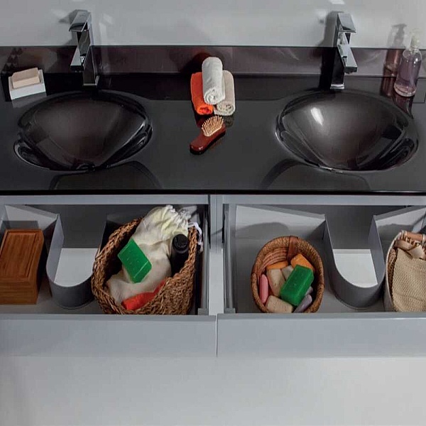 Badella Dolce Banyo Dolap Takımı DOLCE 34140 V31 140cm Gri - 3