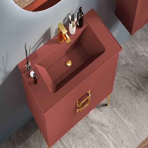 Badella Hammer Banyo Dolap Takımı 85cm Kırmızı HAMMER 5585 V54 - 2