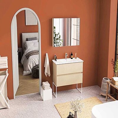 Badella Lines Banyo Dolap Takımı 100cm İnci LINES 55100 V51 - BADELLA