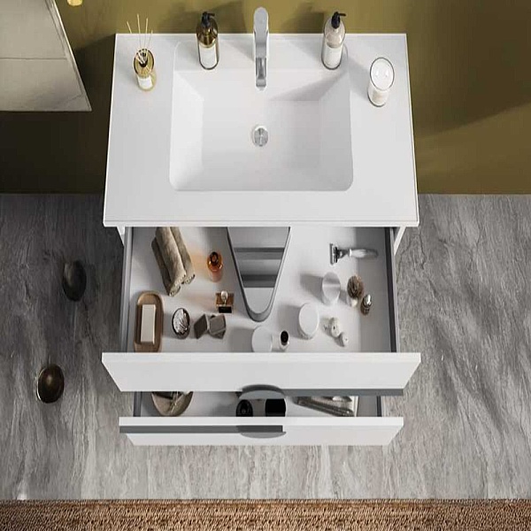 Badella Luna Banyo Dolap Takımı 100cm Beyaz LUNA 55100 V51 - 2