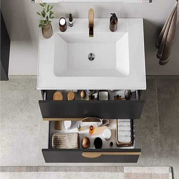 Badella Luna Banyo Dolap Takımı 85cm Gri LUNA 5585 V52 - 2