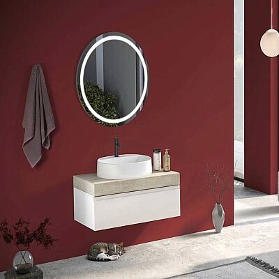 Badella Moderno Banyo Dolap Takımı 100cm Antrasit MODERNO 28100 V51 - BADELLA
