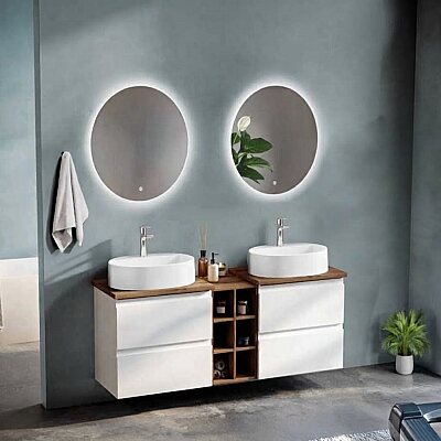 Badella Moderno Banyo Dolap Takımı 160cm Beyaz MODERNO 55160 V51 - BADELLA
