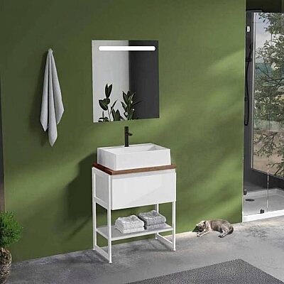 Badella Moderno Banyo Dolap Takımı 65cm Beyaz MODERNO 2865 V52 - BADELLA
