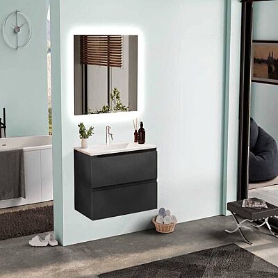 Badella Moderno Banyo Dolap Takımı 85cm Antrasit MODERNO 5585 V53 - BADELLA