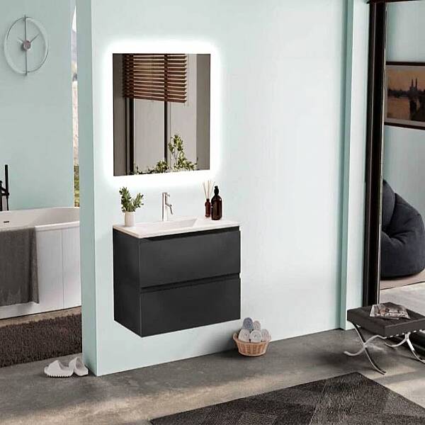 Badella Moderno Banyo Dolap Takımı 85cm Antrasit MODERNO 5585 V53 - 1