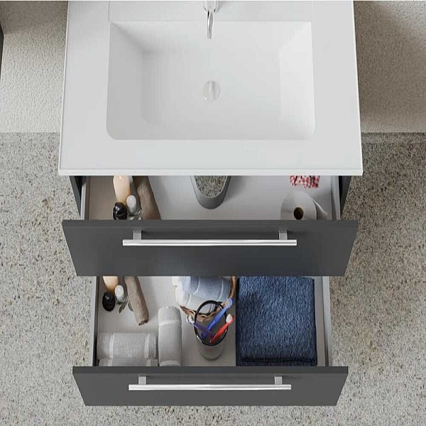 Badella Mona Banyo Dolap Takımı 85cm Gri MONA 5585 V53 - 2