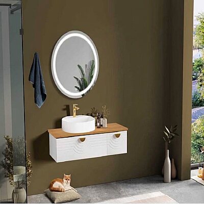 Badella Omega Banyo Dolap Takımı 120cm Beyaz OMEGA 28120 V51 - BADELLA