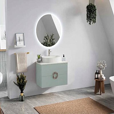 Badella Polo Banyo Dolap Takımı 85cm Yeşil Polo 5585 V53 - BADELLA