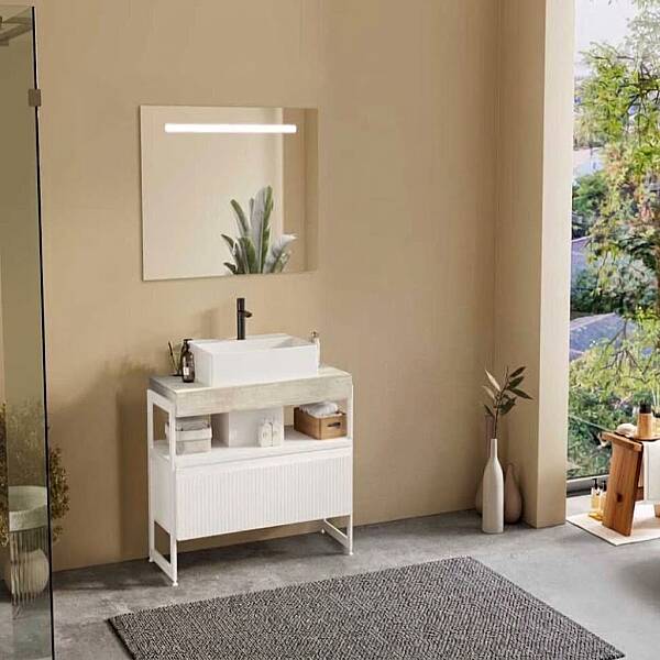 Badella Royal Banyo Dolap Takımı 100cm Beyaz ROYAL 28100 V55 - 1