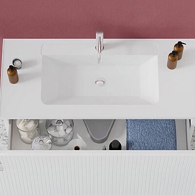 Badella Royal Banyo Dolap Takımı 100cm Beyaz ROYAL 55100 V52 - 2